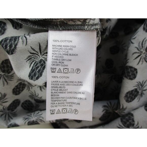 Tommy Bahama Positano Pineapple Shirt Mens Medium Hawaiian Graphite Gray Cotton - Picture 14 of 16